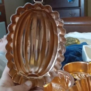Vintage copper baking accessories